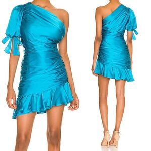 Amanda Uprichard Women S Gwendolyn Dress Silk 1 Shoulder‎ Formal Assymetrical